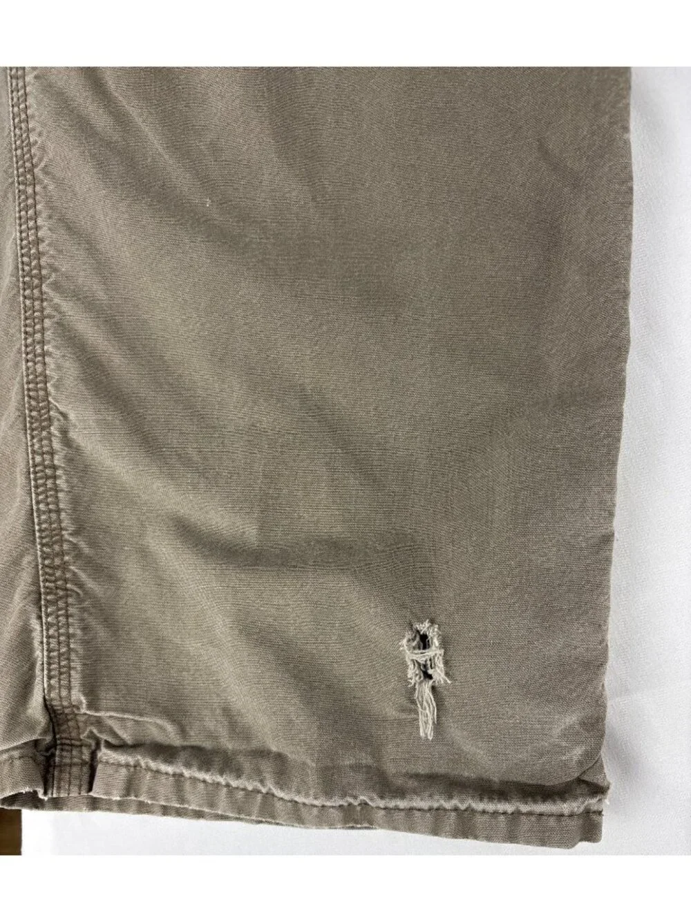 Vintage Carhartt Canvas Work Dungaree Pants Brown Khaki Carpenter 44x32